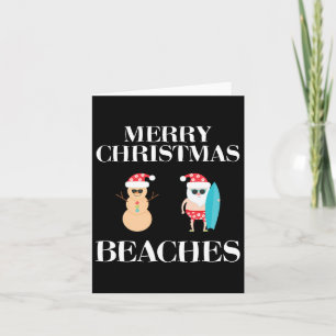Frohe Weihnachtsstrände Florida Familienurlaub Karte