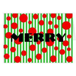Frohe Weihnachtsstreifen und Punkte