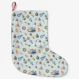 Frohe Weihnachtsstrumpf im Küstenstil Kleiner Weihnachtsstrumpf