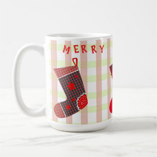 frohe Weihnachtsstrümpfe Kaffeetasse