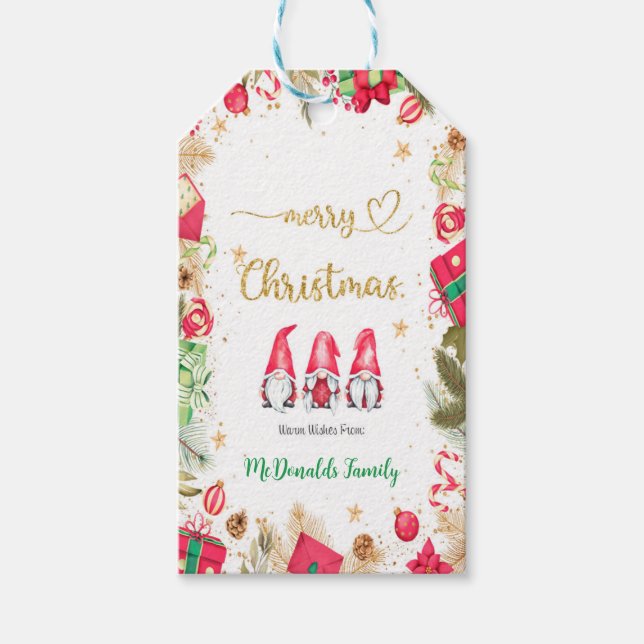 Frohe Weihnachtstags Geschenkanhänger (Vorderseite)