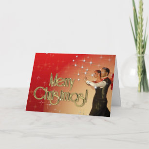 Frohe Weihnachtstänzer PERSONALISIERT Feiertagskarte