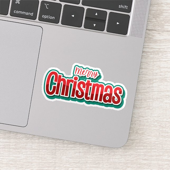 Frohe Weihnachtsticker Aufkleber (Detail)