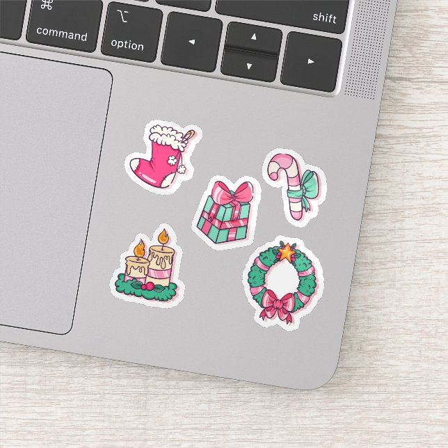 Frohe Weihnachtstickersammlung Aufkleber (Detail)