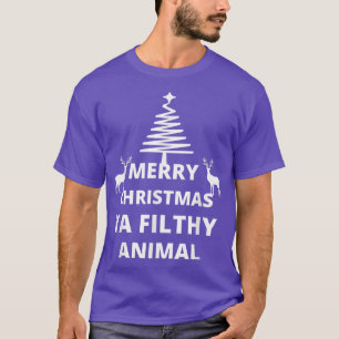 Frohe Weihnachtstierbaum schmutzig ya 2021 T-Shirt