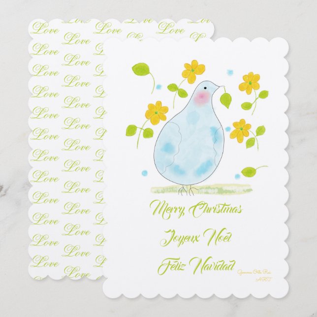 Frohe Weihnachtstove Einladung (Vorne/Hinten)