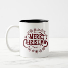 Frohe Weihnachtstypografie Coffee Tasse