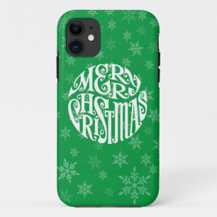 Frohe Weihnachtstypografie freudige Grüße Case-Mate iPhone Hülle