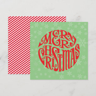 Frohe Weihnachtstypografie freudige Grüße Einladung