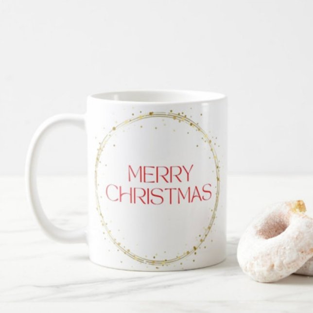 Frohe Weihnachtstypografie Kaffeemaschine Tasse (Von Creator hochgeladen)