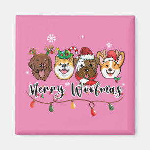 Frohe Weihnachtstypografie-Magnet Magnet