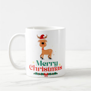 Frohe Weihnachtstypografie Moderne Kaffeemübel Kaffeetasse