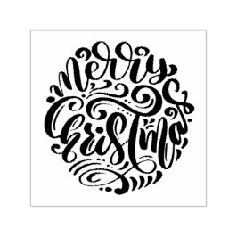 Frohe Weihnachtstypografie Permastempel