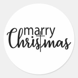Frohe Weihnachtsvibes Mama christliche Kreuz Fraue Runder Aufkleber
