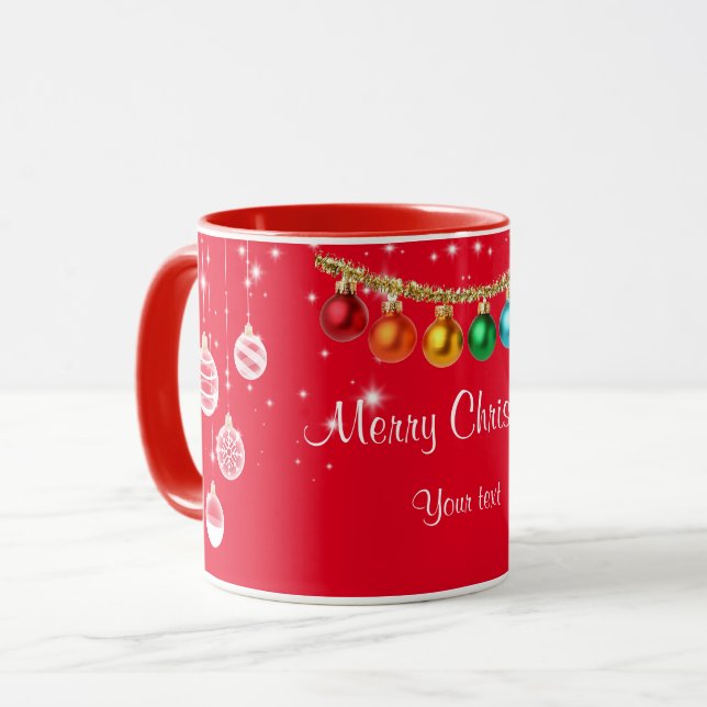Frohe Weihnachtsvorlage Tasse (Vorderseite Links)
