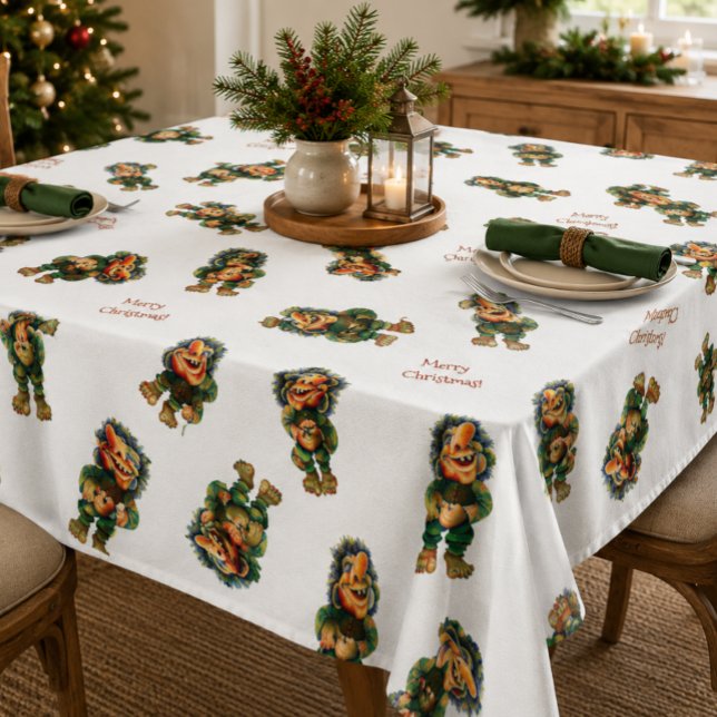 Frohe Weihnachtswache und Baumfreude Tischdecke (Von Creator hochgeladen)