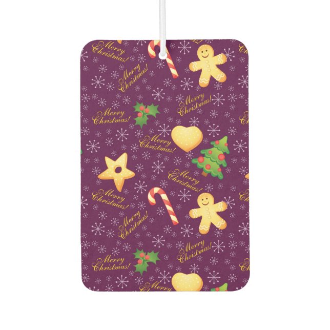 Frohe Weihnachtswagen Freshener Autolufterfrischer (Vorderseite)