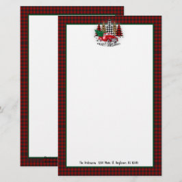 Frohe Weihnachtswagen und Bäume Briefpapier