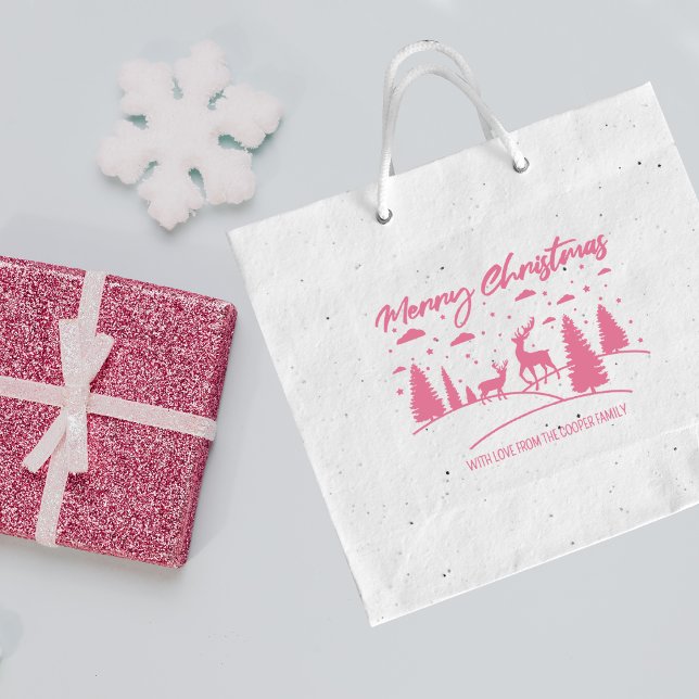 Frohe Weihnachtswälder Hirsche und Bäume Gummistempel (Von Creator hochgeladen)