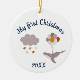 Frohe Weihnachtswale Schöne Traumwelt Keramik Orna Ornament