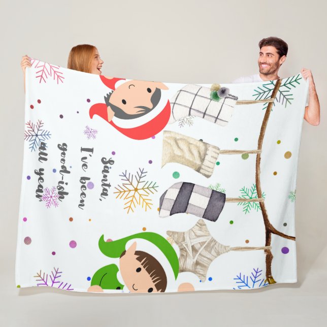 Frohe Weihnachtswärme Blanket Fleecedecke (Beispiel)
