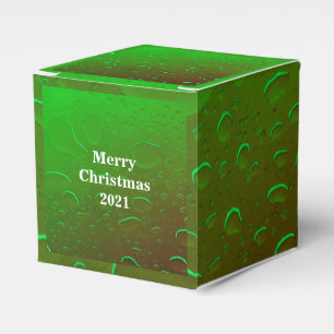 Frohe Weihnachtswasser tropft Neon Green White Omb Geschenkschachtel