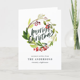 Frohe Weihnachtswasserfarbe Feiertagskarte