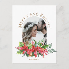 Frohe Weihnachtswasserfarbenzweig Postkarte