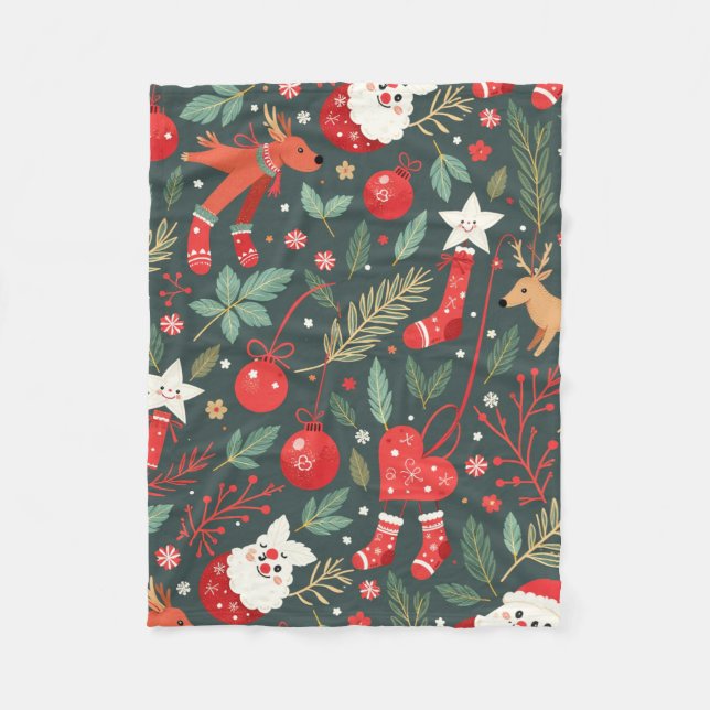 Frohe Weihnachtsweihe Fleecedecke (Vorderseite)