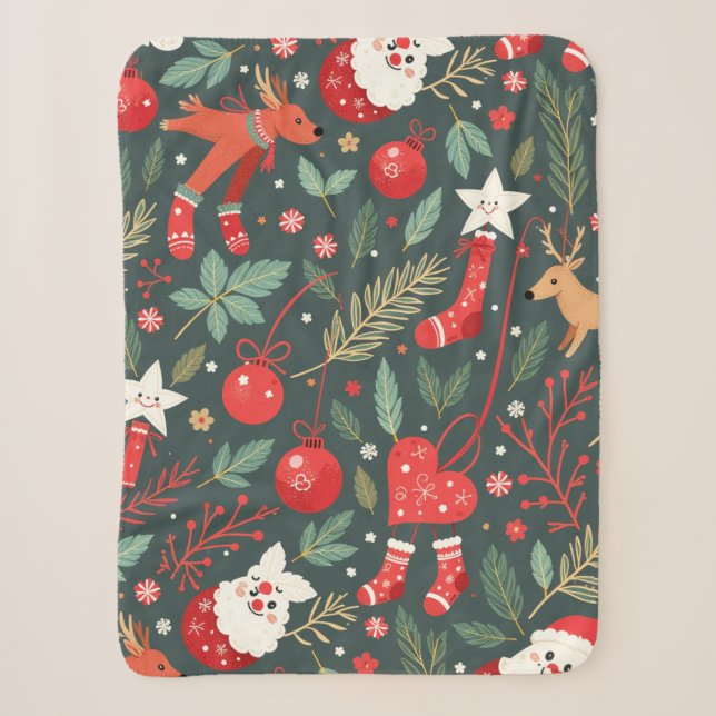 Frohe Weihnachtsweihe Sherpadecke (Vorderseite)