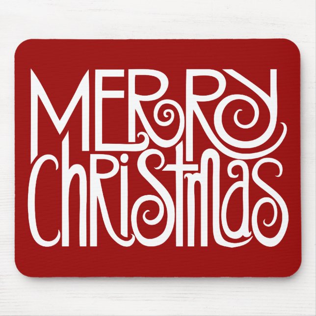 Frohe Weihnachtsweiße Mousepad (Vorne)