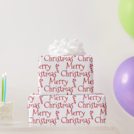 Frohe Weihnachtsweiße Süßspeise niedlich moderne Geschenkpapier