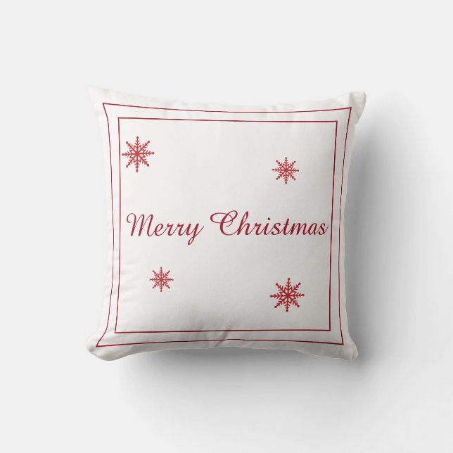 Frohe Weihnachtswerfer Kissen (Vorderseite)