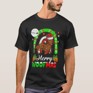 Frohe Weihnachtswoof Santa Reindeer Dackel Xmas T-Shirt