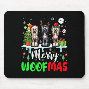 Frohe Weihnachtswoof Three Santa Elf Chinesisches  Mousepad
