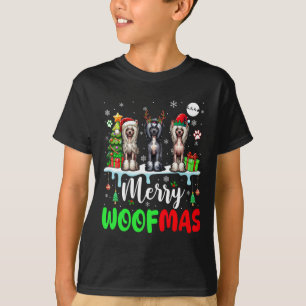 Frohe Weihnachtswoof Three Santa Elf Chinesisches  T-Shirt
