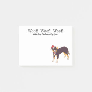 Frohe Weihnachtswoof Woof Niedlich Hund in Weihnac Post-it Klebezettel