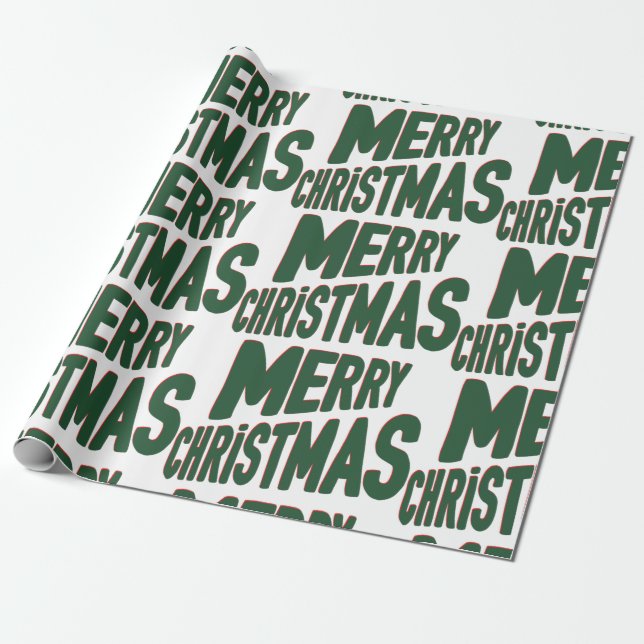 Frohe Weihnachtswrapping Paper Geschenkpapier (Ungerollt)