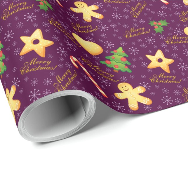 Frohe Weihnachtswrapping Paper Geschenkpapier (Rolleneckpunkt)