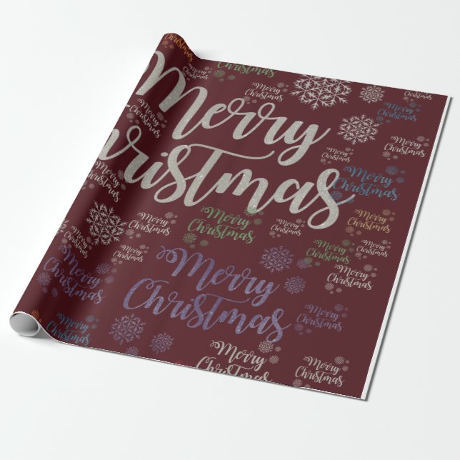 Frohe Weihnachtswrapping Paper Geschenkpapier (Ungerollt)