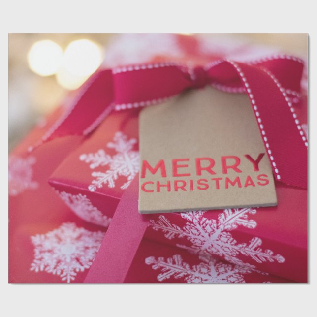Frohe Weihnachtswrapping Paper Geschenkpapier (Flach)