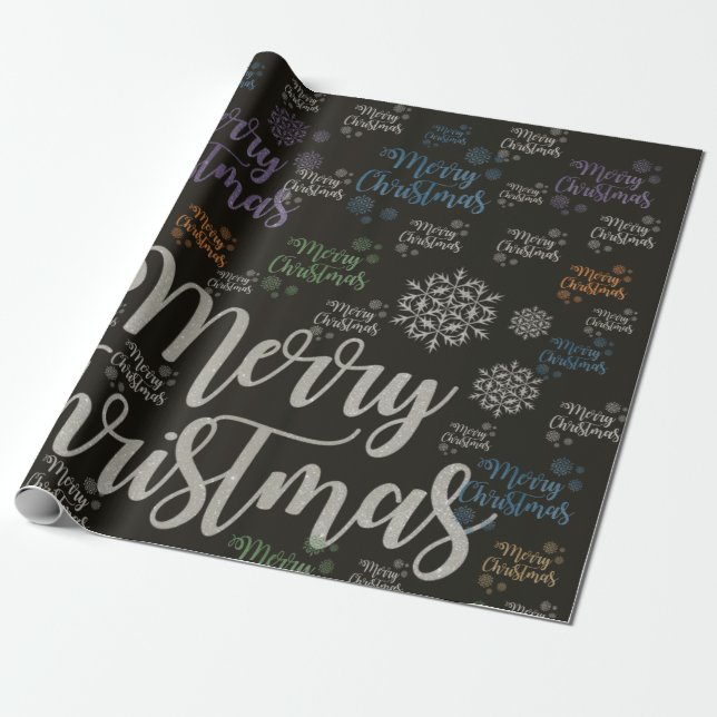 Frohe Weihnachtswrapping Paper Geschenkpapier (Ungerollt)