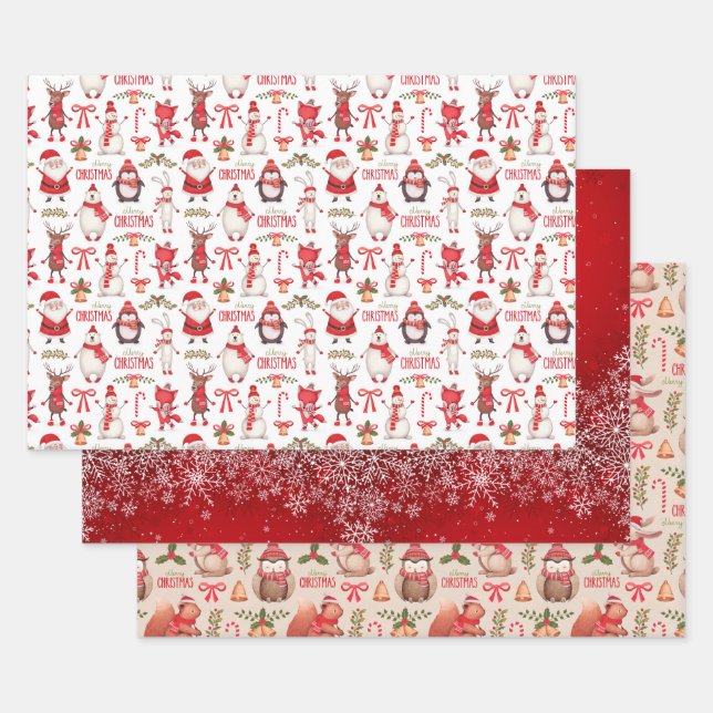 Frohe Weihnachtswrapping Paper Geschenkpapier Set (Set)