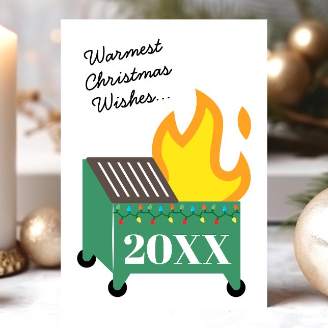 Frohe Weihnachtswünsche 2020 Dumpster Feuer Feiertagskarte (Von Creator hochgeladen)