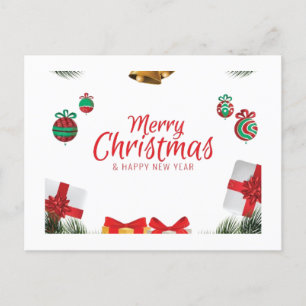 Frohe Weihnachtswünsche Feiertagspostkarte