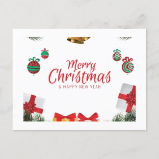 Frohe Weihnachtswünsche Feiertagspostkarte