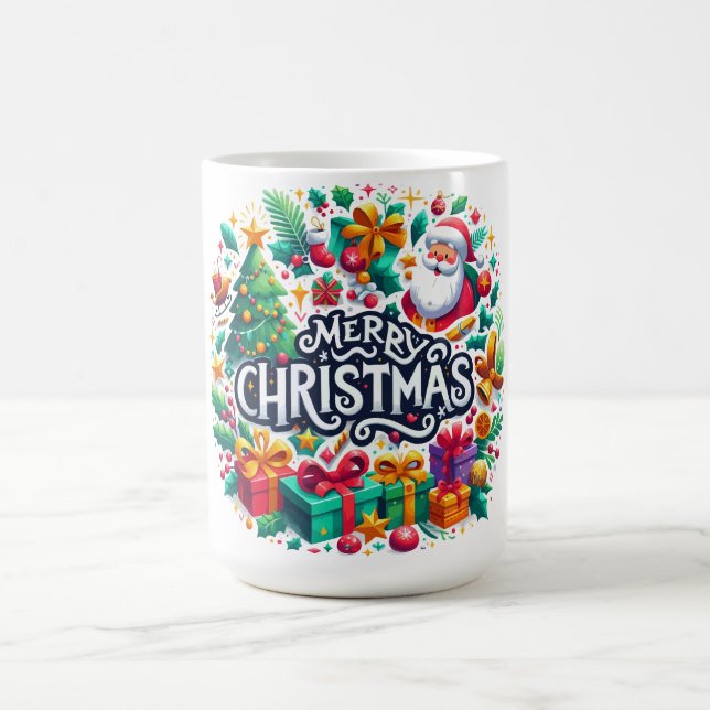 Frohe Weihnachtswünsche Kaffeetasse (Mittel)