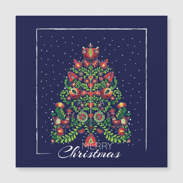 Frohe Weihnachtswünsche Magneteinladung (Vorderseite)