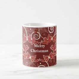 Frohe Weihnachtswünsche mit Bögen und Sternen Tasse
