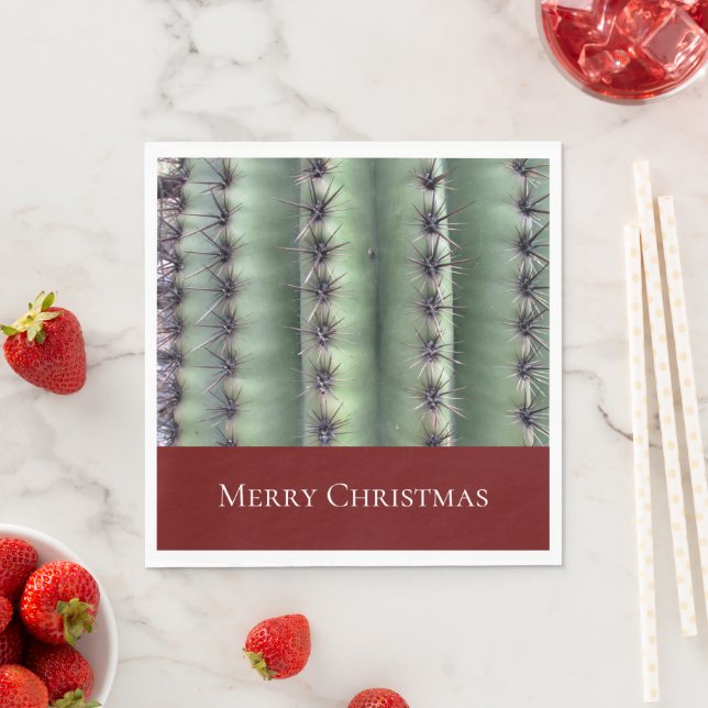 Frohe Weihnachtswüste Kaktus Südwesten Serviette (Beispiel)